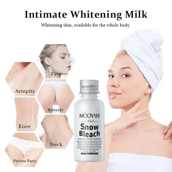 سفید کننده بیکینی صورت و بدن (کرم) Snow Bleach از برند MOOYAM اورجینال (ارسال فوری)