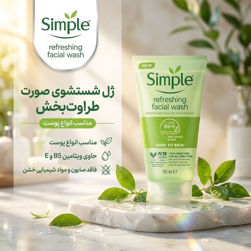 ژل شستشوی صورت برند اورجینال مدل Refreshing حجم 150 میلی لیتر