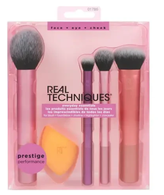 ست براش و پد آرایشی ریل تکنیکس REAL TECHNIQUES 5 عددی اورحینال
